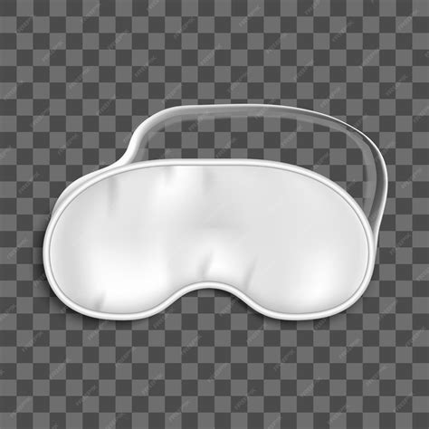 Realistic detailed 3d white sleeping mask on a transparent background ...