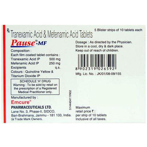 Pause-MF Tablet | Uses, Side Effects, Price | Apollo Pharmacy