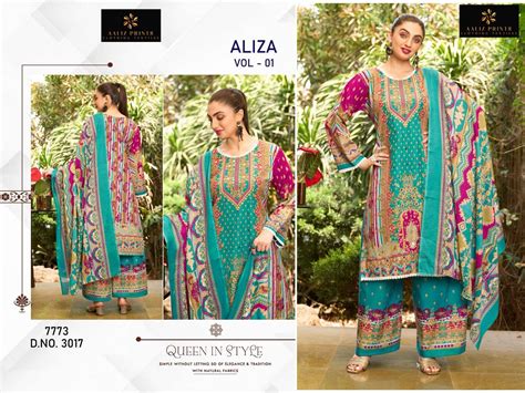 AALIZ PRINTS ALIZA VOL 1 COTTON DIGITAL PRINT WITH FANCY WORK SUITS AT ...