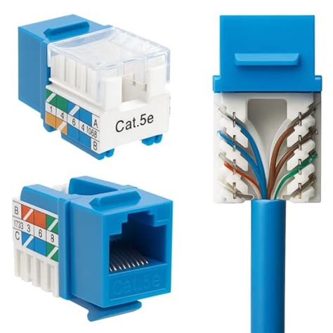 45 Degree Termination | SATMAXIMUM Cat5e Keystone Ethernet Wall Jack ...