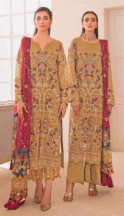 Rinaz Ramsha Vol 12 Designer Georgette Embroidery Pakistani Suit Catalog