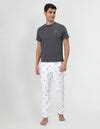 Buy Men Signature Logo Print Cotton Lounge Pants - Pack Of 1 White|U.S ...