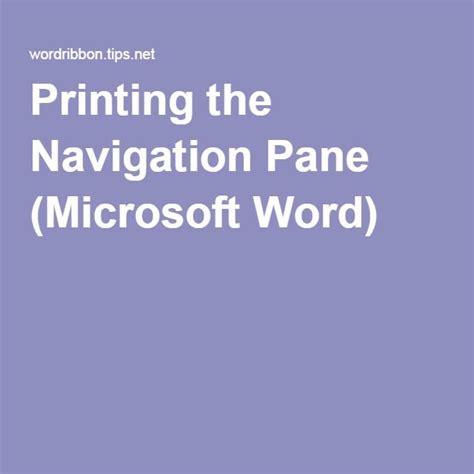 Image result for Creating a Navigation Window for Word