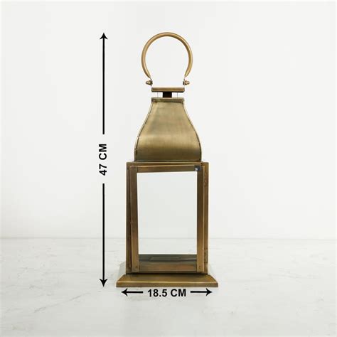 Buy Leon Gold Lantern- Metal- 47cm x 18.5cm from Home Centre at just ...