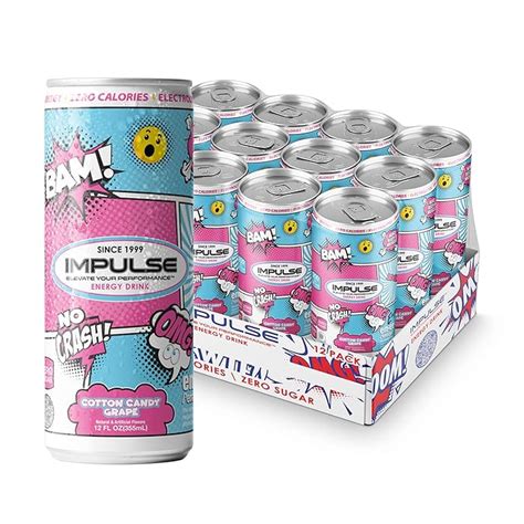 Buy IMPULSE Energy Drink, Great Tasting, Boost Energy, No Crash, Zero ...