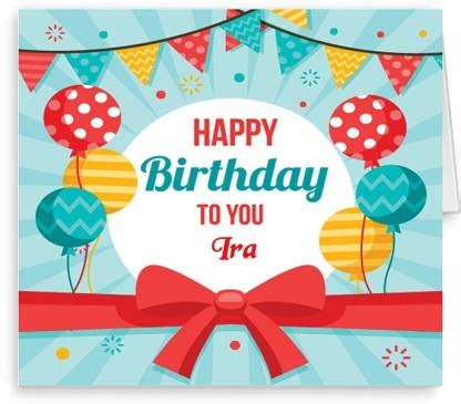Midas Craft Happy Birthday Ira ….05 Bithday Message Greeting Card Price ...