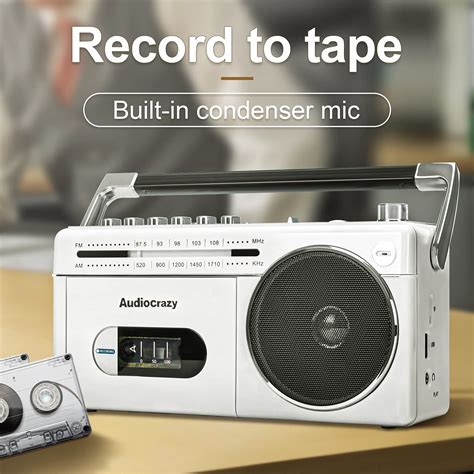 Portable Cassette Player Recorder,AM FM Radio Boombox,Cassette Tape ...