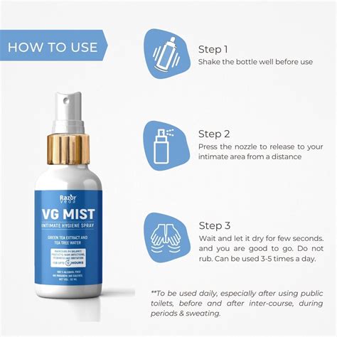 VG MIST - Natural Intimate Hygiene Spray for Women (50 ml) - Razorveda ...