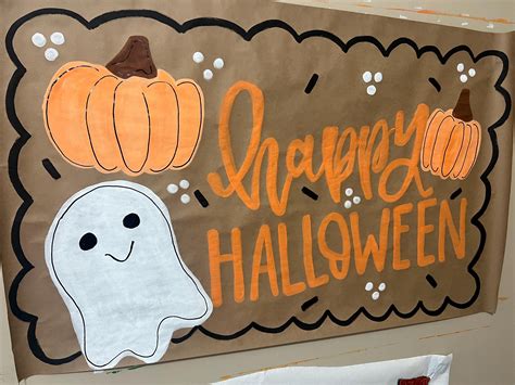 Hand Painted Happy Halloween Sign, Hand Painted Banner, Hand Painted ...