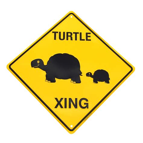 Caution Slow Turtle Crossing Funny Tin Metal Hwy | Ubuy India