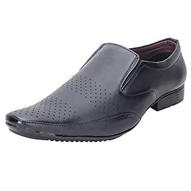 Buy AXONZA Men's 3412 Black Slip On Formal Shoes (6, Black) at Amazon.in