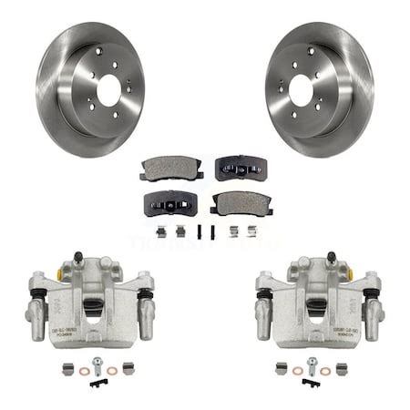 Transit Auto Rear Disc Brake Caliper Rotors And Ceramic Pads Kit For ...