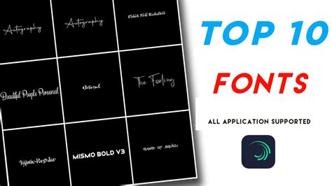 Top 10 alight motion font | Alight motion font custom stylish fonts download - Editing Stock