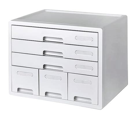 Litem Combo File Cabinet 6 Drawers with Lable Index White Desk ...