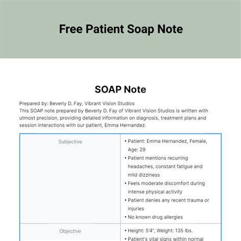 Image result for Soap Note Presentation Example