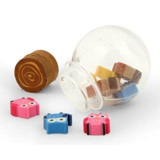 Buy OWL shaped Eraser mini flask jar small erasers Online @ ₹550 from ...