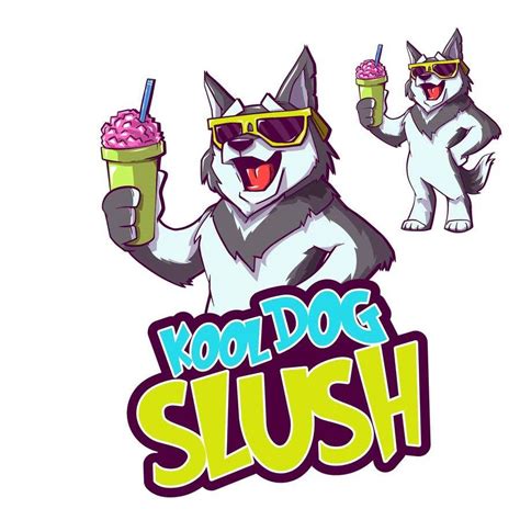 Mascot Cartoon Dog Character Logo For Slush Company | Freelancer