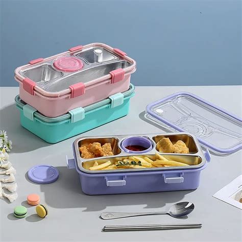 MyneeMoe FreshFeast Stainless Steel Lunch Box with Bowl