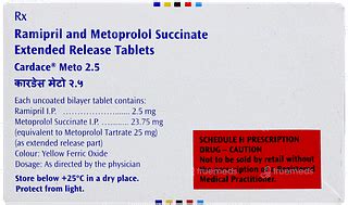 Cardace Meto 2.5 Tablet 10: Uses, Side Effects, Price & Substitutes