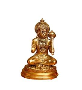 Buy The Advitya Hanuman Murti Blessing with Gada Sitting Lord Balaji ...