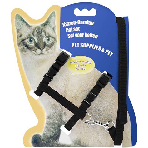 PSK PET MART Cat Nylon Harness with Strap Collar with Adjustable ...