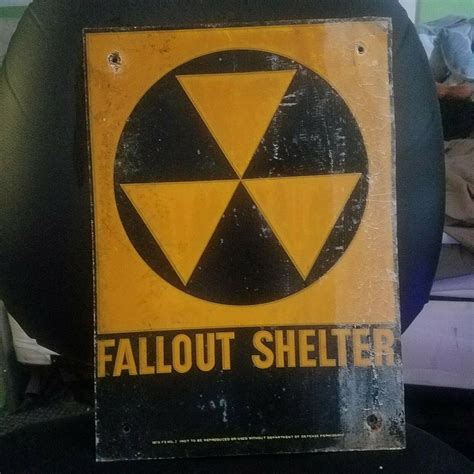 Fallout shelter sign original 1960's. 10 X 14. Loc Number 2 | #1989946362