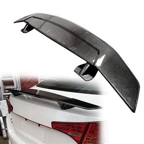 Carbon Fiber Texture Abs Plastic Material Sedan Car Rear Wing Universal ...