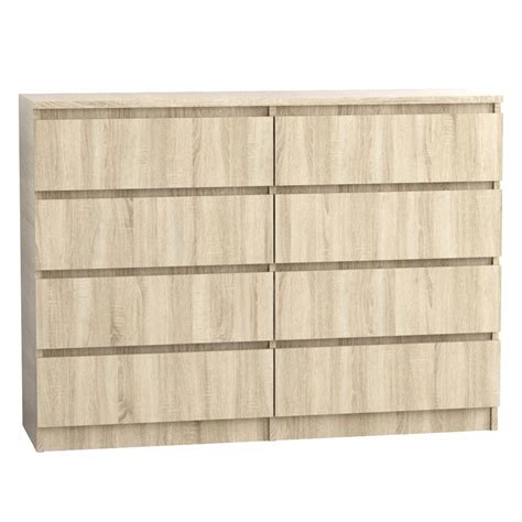 Komoda 140/8 cm - dub sonoma - SG nábytek