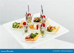 Image result for Food in a Square White Tray