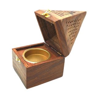 U T E E Z Sambrani Dhoop Stand for Pooja Items Wooden Incense Dhoop ...