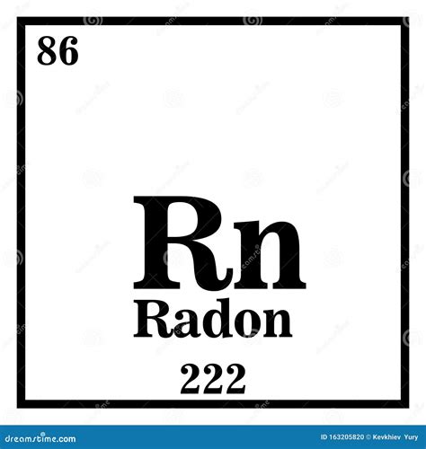 Radon Periodic Table of the Elements Vector Stock Vector - Illustration ...