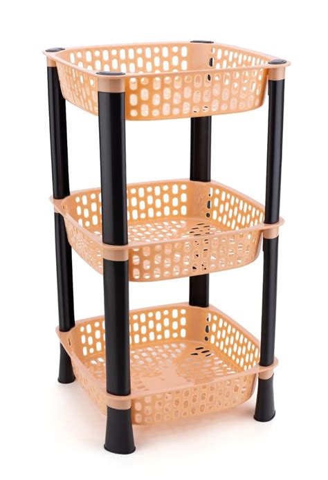 SHRUTI Multipurpose Plastic Trolley with Dish Rack for Kitchen Fruit ...