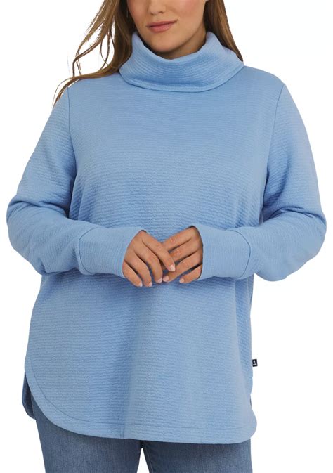 LANDS' END Plus Size Funnel Neck Tunic Sweater | Belk