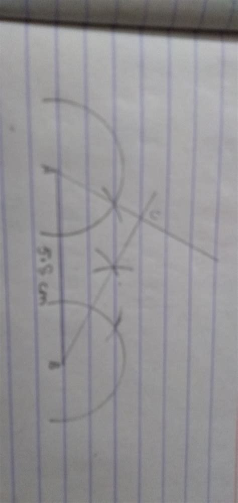 Construct triangle ABC ,given m angle a=60,m angle b=30,and AB=5.8cm ...