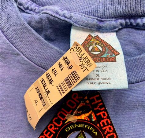 New Vtg 90s Blue Generra Hypercolor Heat Sensitive Tye Dye T-Shirt USA ...