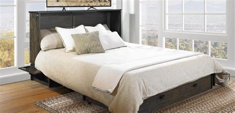 Pyper Marketing LLC Queen Solid Wood Storage Murphy Bed with Mattress ...