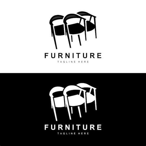 Furniture logo home furnishing design room icon illustration table ...