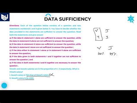 Data Sufficiency – Percentages and Ratios (Part 16) Video Lecture ...