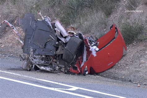 Ferrari splits in half, kills one in California car crash