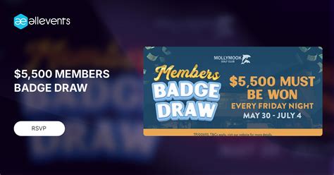 $5,500 MEMBERS BADGE DRAW, 72 Golf Avenue, Mollymook, NSW, Australia ...