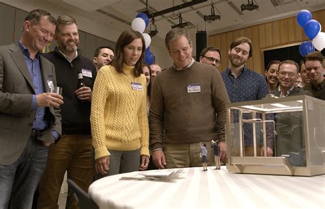 Downsizing Movie Scene HD Wallpaper - Group Gazing at Miniature Display