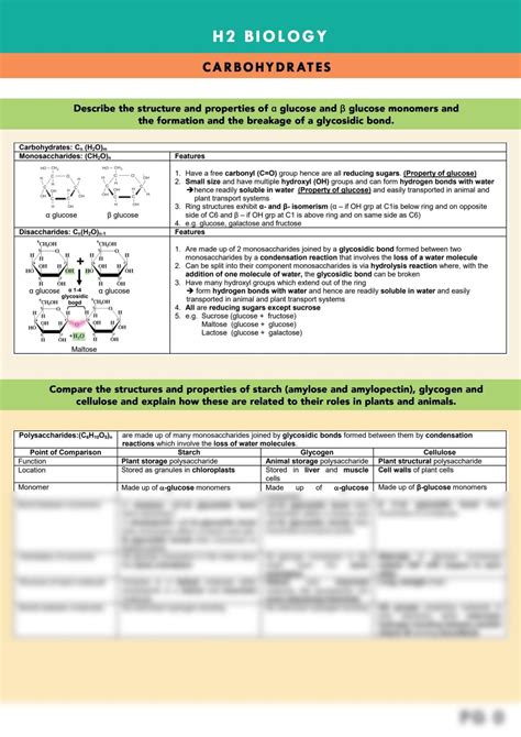 H2 Biology: Lipids | Biology H2 - GCE A Level | Thinkswap