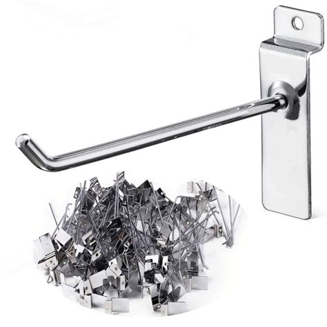 Buy tonchean 100 Pcs Slatwall Hanging Hooks 10 Inch Panel Display ...
