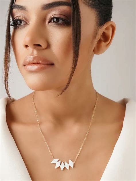 Gold Toned Handcrafted Brass Necklace