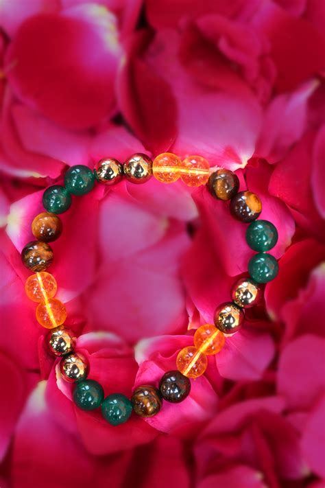 Rudra divine Money Magnet Bracelet, Pyrite Tiger Eye Green Aventurine ...