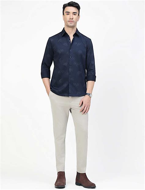 Buy Cotton Rich Floral Print Spread Collar Shirt at Marks & Spencer