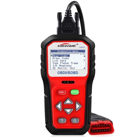 KONNWEI KW818 OBD2 Scanner, 2.8" Large Screen OBDII Code Reader ...
