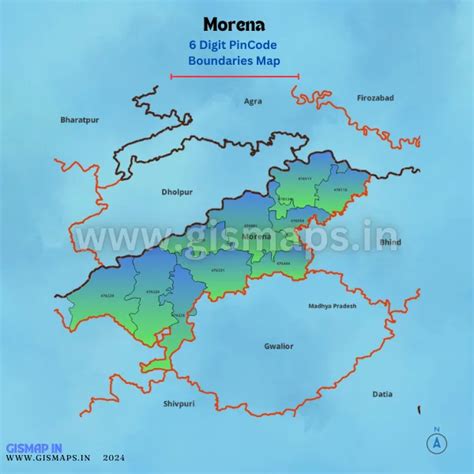 Morena PincodeBoundaries Map (Madhya Pradesh)