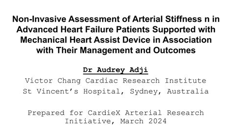 Non-Invasive assessment of arterial stiffness in advanced heart failure ...