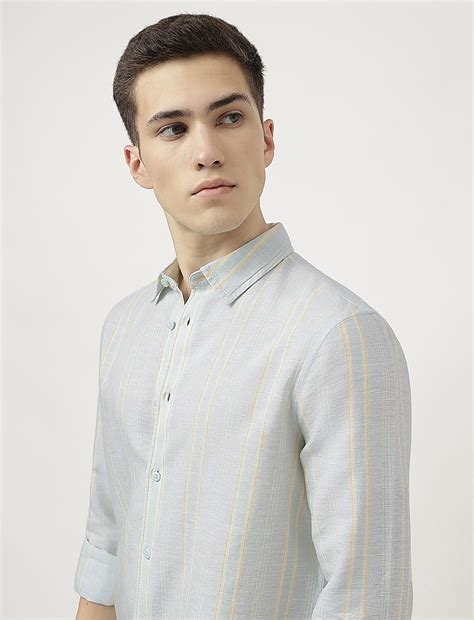 Buy Linen Blend Striped Shirt at Marks & Spencer